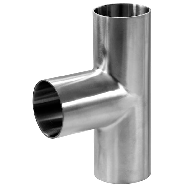 Steel & Obrien 3" Butt Weld End Long Tee - 304SS Polished 7W-3-7-304 - main